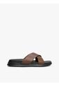 Sandalias Chocolate De Cuero Con Tiras Cruzadas Tommy Hilfiger de Tommy Hilfiger