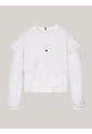 Camiseta Niña Blanca Con Mangas En Volante Tommy Hilfiger de Tommy Hilfiger