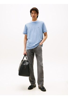 Camiseta Azul De Corte Slim Con Logo Tommy Hilfiger