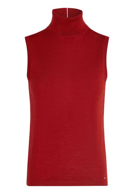 Saco Rojo Sin Mangas Con Cuello Cisne Tommy Hilfiger