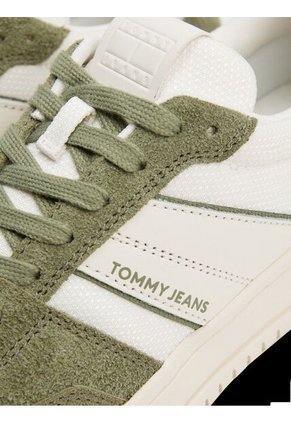 Tenis Verde De Mezcla De Ante Y Suela Cupsole Tommy Hilfiger
