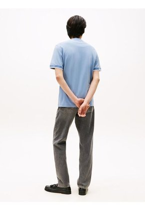 Camiseta Azul De Corte Slim Con Logo Tommy Hilfiger