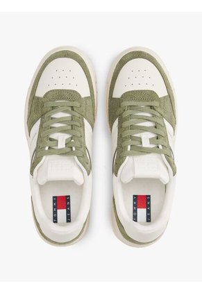 Tenis Verde De Mezcla De Ante Y Suela Cupsole Tommy Hilfiger