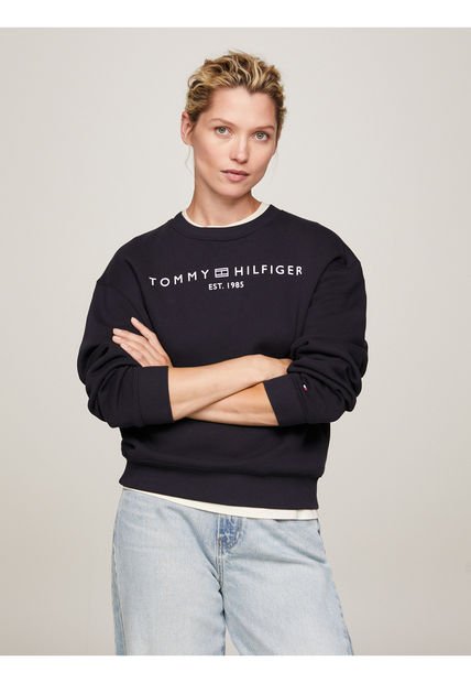 Saco Azul Con Logo Modern Signature Tommy Hilfiger