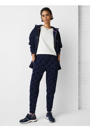 Sudadera Oversize Con Capucha Y Monogramas Azul Tommy Hilfiger