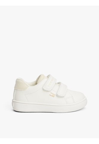 Tenis Blanco Para Niña De Corte Bajo Con Cierre De Velcro Tommy Hilfiger Tommy Hilfiger