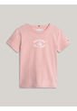 Camiseta Niña Rosada Corte Slim Con Logo Aterciopelado Tommy Hilfiger de Tommy Hilfiger