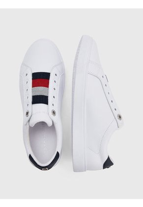 Tenis Sin Cordones Con Panel Elástico Blanco Tommy Hilfiger