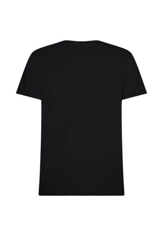 Camiseta Negra Slim Fit Cuello En V Esencial Algodón Tommy Hilfiger