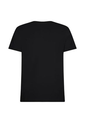 Camiseta Negra Slim Fit Cuello En V Esencial Algodón