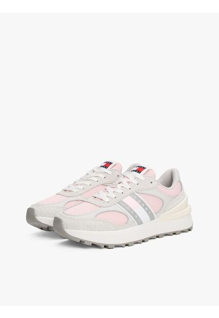 Tenis Rosa Deportivas Robustas De Ante Tommy Hilfiger