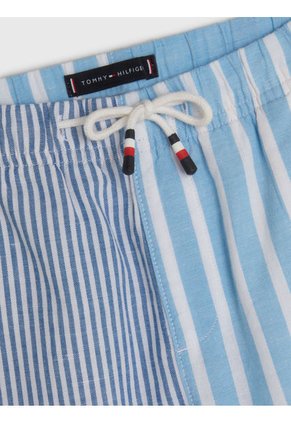 Pantalón Corto De Rayas En Popelín Con Cordón Niño Tommy Hilfiger