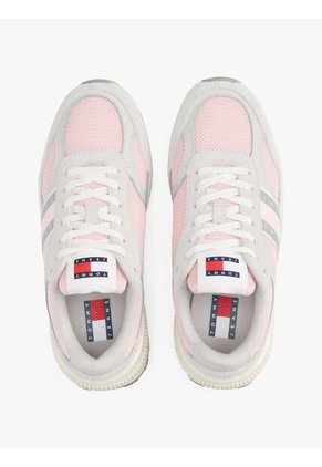 Tenis Rosa Deportivas Robustas De Ante Tommy Hilfiger