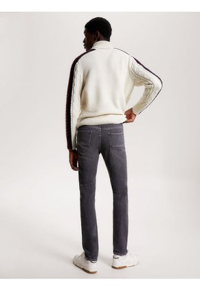 Jean Denton Recto Con Efecto Desteñido Hombre Gris Tommy Hilfiger