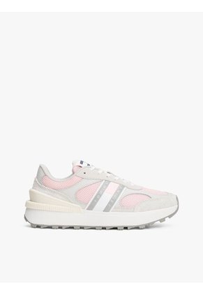Tenis Rosa Deportivas Robustas De Ante Tommy Hilfiger