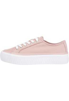 Tenis Rosa De Cordones Con Plataforma Tommy Hilfiger
