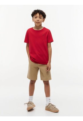 Camiseta Roja Nantucket De Cuello Redondo Con Logo Tommy Hilfiger