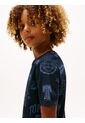 Camiseta Azul Oscuro Manga Corta Con Diseño AOP Tommy Hilfiger de Tommy Hilfiger