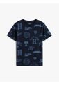 Camiseta Azul Oscuro Manga Corta Con Diseño AOP Tommy Hilfiger de Tommy Hilfiger