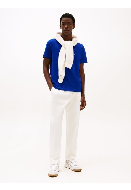 Camiseta Azul De Cuello Redondo Tommy Hilfiger