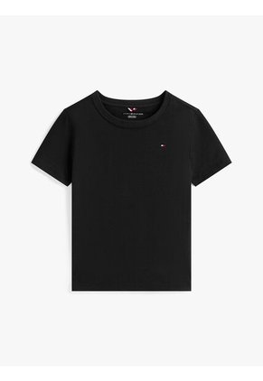 Camiseta Negra Nantucket De Cuello Redondo Con Logo Tommy Hilfiger