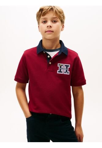 Polo Rojo Manga Corta Con Logo Gráfico Tommy Hilfiger Tommy Hilfiger