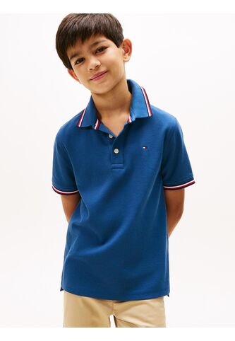 Polo Azul Manga Corta Con Logo Tommy Hilfiger Tommy Hilfiger