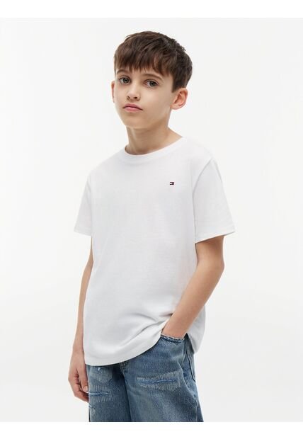 Camiseta Blanca Nantucket De Cuello Redondo Con Logo Tommy Hilfiger