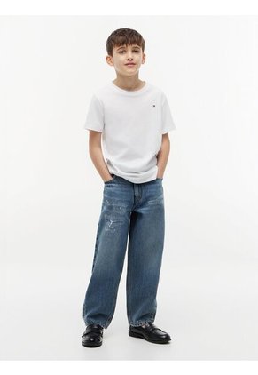 Camiseta Blanca Nantucket De Cuello Redondo Con Logo Tommy Hilfiger