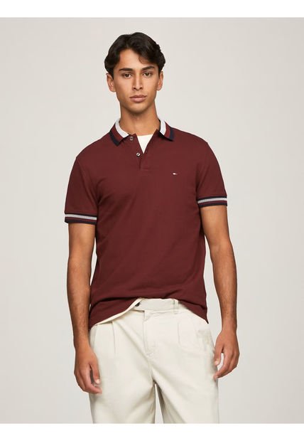 Polo Vino De Corte Regular Con Logo Tommy Hilfiger