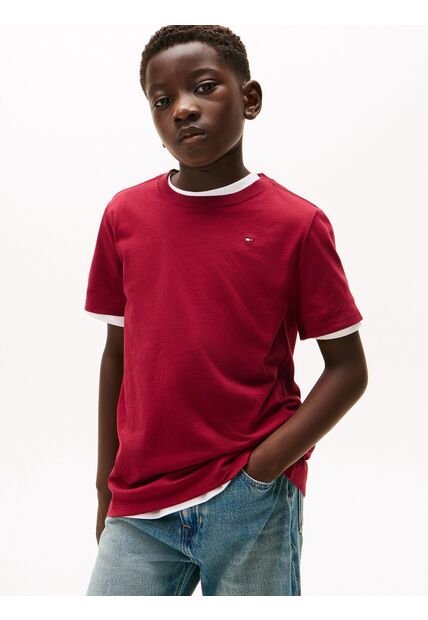 Camiseta Roja Nantucket Con Logo Tommy Hilfiger