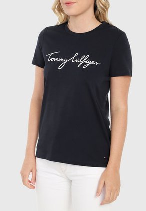 Camiseta Azul Oscuro-Blanco Tommy Hilfiger