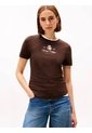 Camiseta Marrón Varsity De Corte Slim Tommy Hilfiger de Tommy Hilfiger