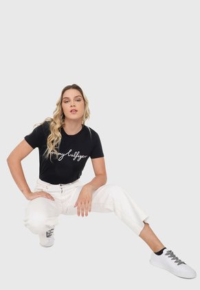 Camiseta Azul Oscuro-Blanco Tommy Hilfiger