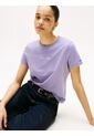 Camiseta Purpura Con Logo Texturizado Tommy Hilfiger de Tommy Hilfiger
