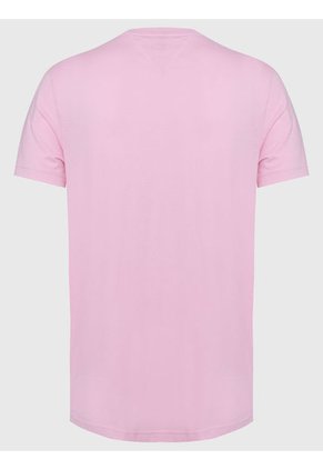 Camiseta De Corte Regular En Algodón Hombre Rosa Tommy Hilfiger