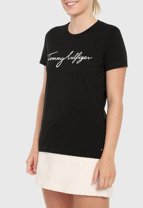 Camiseta Negro-Blanco Tommy Hilfiger