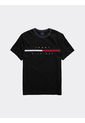Camiseta  Adaptive Con Rayas Signature Con Logo Hombre Negro Tommy Hilfiger de Tommy Hilfiger