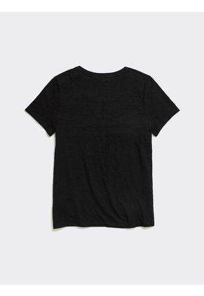 Camiseta  Adaptive Con Rayas Signature Con Logo Hombre Negro Tommy Hilfiger