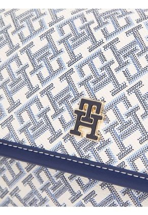 Bolso Azul Mensajero TH Monoplay Con Solapa Tommy Hilfiger