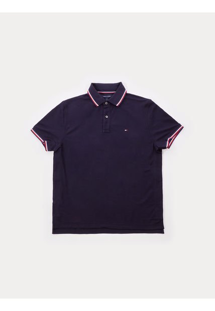 Polo Azul Con Logo - Adaptive Tommy Hilfiger