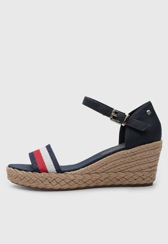 Sandalia Tacón Corrido TOMMY HILFIGER Shimmery Ribbon Azul Tommy Hilfiger
