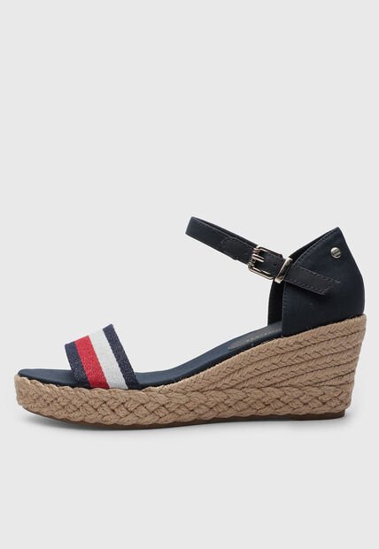 Sandalia Tacón Corrido TOMMY HILFIGER Shimmery Ribbon Azul