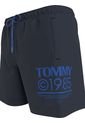 Pantaloneta De Baño Azul Slim Con Logo Y Cordón de Tommy Hilfiger