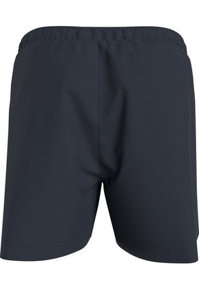Pantaloneta De Baño Azul Slim Con Logo Y Cordón