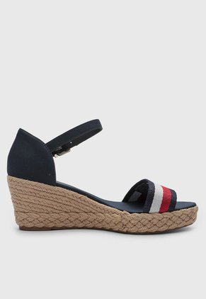 Sandalia Tacón Corrido TOMMY HILFIGER Shimmery Ribbon Azul