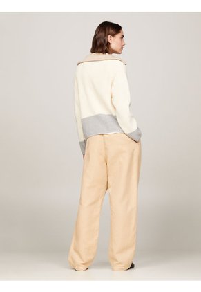 Saco Multicolor Tejido Amplio De Media Cremallera Tommy Hilfiger