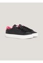 Tenis Negro Essential De Cuero Con Logo Tommy Hilfiger de Tommy Hilfiger