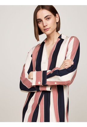 Vestido Multicolor Largo Global Stripe Tommy Hilfiger