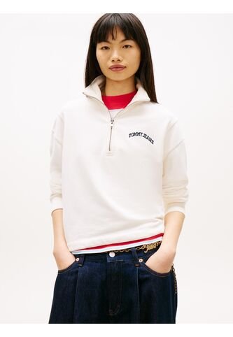 Buzo Blanco De Corte Amplio Con Logo Bordado Tommy Jeans Tommy Hilfiger